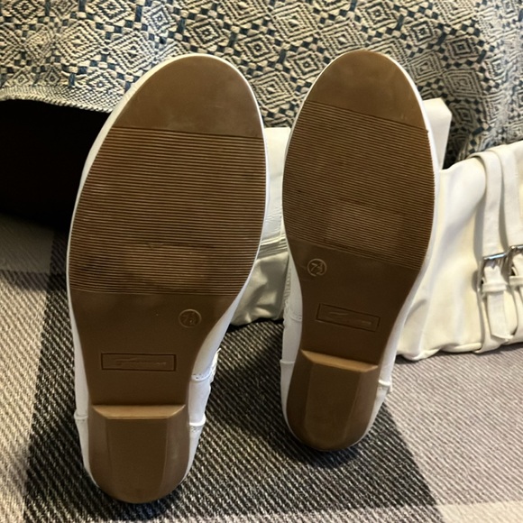 White ‘forever’ brand zip up boots with buckle detail - Picture 3 of 6